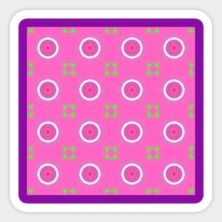 Circles Pattern in Pink Sticker